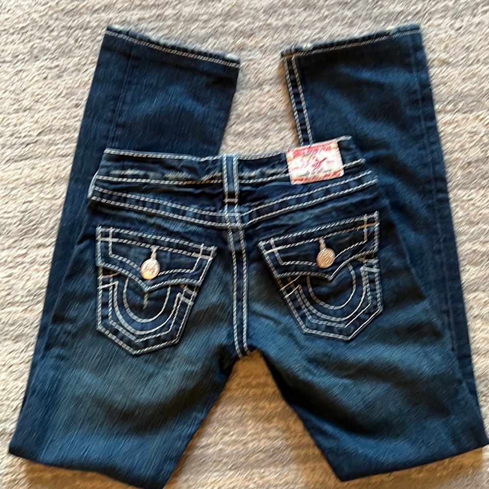 True religion blue jeans size 25